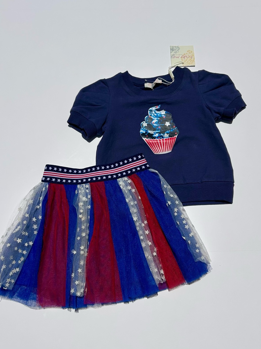 🇺🇸 Truly Me by Sara Sara Patriotic Star set - girls tutu - cupcake - 3T - Picture 2 of 7